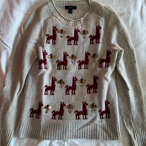 J Crew Llama sweater